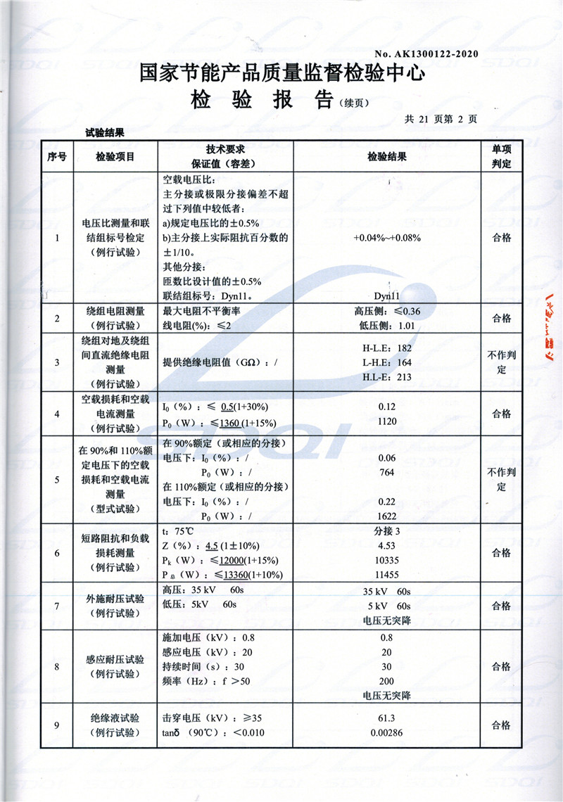 高低压试验报告-S11-1250新青新青新青油浸式变压器-2.jpg